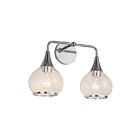 Kuzco Lighting VL524217CHCL Hazel 2-lumières 120W Chrome et verre transparent Lampe de salle de bain