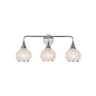 Kuzco Lighting VL524326CHCL Hazel 3-lumières 180W Chrome et verre transparent Lampe de salle de bain