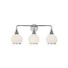 Kuzco Lighting VL524326CHOP Hazel 3-lumières 180W Chrome et verre opale mat Lampe de salle de bain