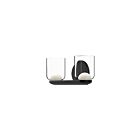 Kuzco Lighting VL52512-BK-CL Cedar 21W Noir et transparent LED Lampe de salle de bain