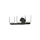 Kuzco Lighting VL52520-BK-CL Cedar 25W Noir et transparent LED Lampe de salle de bain