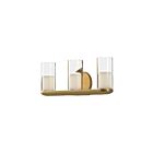 Kuzco Lighting VL53519-BG-CL Birch 25W Or brossé et transparent LED Lampe de salle de bain