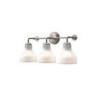 Kuzco Lighting VL540322BNGO Westlake 3-lumières 180W Nickel brossé et verre opale lustré Lampe de salle de bain