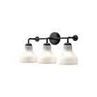 Kuzco Lighting VL540322MBGO Westlake 3-lumières 180W Verre opale lustré et noir mat Lampe de salle de bain