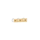 Kuzco Lighting VL548322BGCL Willow 3-lumières 180W Or brossé et verre transparent Lampe de salle de bain