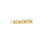 Kuzco Lighting VL548431BGCL Willow 4-lumières 240W Or brossé et verre transparent Lampe de salle de bain