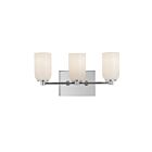 Kuzco Lighting VL57718-CH-GO Nola 3-lumières 120W Chrome et verre opale lustré Incandescente Lampe de salle de bain