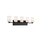 Kuzco Lighting VL57732-BK-GO Nola 5-lumières 200W Noir et verre opale lustré Incandescente Lampe de salle de bain