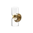 Kuzco Lighting WS52511-BG-CL Cedar 15W Or brossé et transparent LED Appliques murales d'intérieur