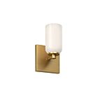 Kuzco Lighting WS57704-BG-GO Nola 1-lumière 40W Or brossé et verre opale brillant Incandescente Appliques murales d'intérieur
