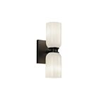 Kuzco Lighting WS57712-BK-GO Nola 2-lumières 80W Noir et verre opale brillant Incandescente Appliques murales d'intérieur