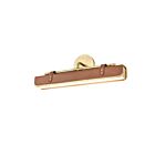 Kuzco Lighting WV307919VBCL Valise 18W Laiton vieilli et cuir cognac LED Lampe de salle de bain