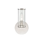 Kuzco Lighting WV309001PNCG Revolve 1-lumière 60W Verre transparent et nickel poli Lampe de salle de bain