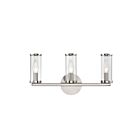 Kuzco Lighting WV309033PNCG Revolve 3-lumières 180W Verre transparent et nickel poli Lampe de salle de bain