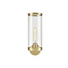 Kuzco Lighting WV311601NBCG Revolve II 1-lumière 60W Verre transparent et laiton naturel Lampe de salle de bain