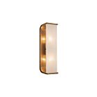 Kuzco Lighting WV327015VBAR Abbott 2-lumières 120W Laiton vieilli et albâtre Lampe de salle de bain