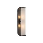Kuzco Lighting WV327019UBAR Abbott 2-lumières 120W Bronze urbain et albâtre Lampe de salle de bain
