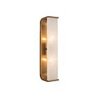 Kuzco Lighting WV327019VBAR Abbott 2-lumières 120W Laiton vieilli et albâtre Lampe de salle de bain