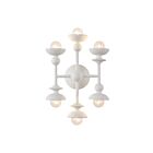 Kuzco Lighting WV328611AW Cadence 6-lumières 360W Blanc antique Lampe de salle de bain