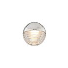 Kuzco Lighting WV330106PNCR Palais 9W Nickel poli et verre strié LED Lampe de salle de bain