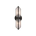 Kuzco Lighting WV332815UBCR Cairo 2-lumières 120W Verre strié et bronze urbain Lampe de salle de bain