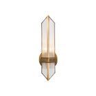 Kuzco Lighting WV332904VBCR Cairo 1-lumière 60W Verre strié et laiton vieilli Lampe de salle de bain