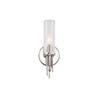Kuzco Lighting WV335103PNCR Torres 1-lumière 40W Nickel poli et verre strié Lampe de salle de bain