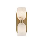 Kuzco Lighting WV338902VBAR Lucian 2-lumières 120W Laiton vieilli et albâtre Lampe de salle de bain