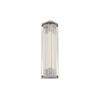 Kuzco Lighting WV339112PNCR Sabre 6W Nickel poli et verre strié LED Lampe de salle de bain