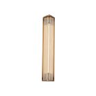 Kuzco Lighting WV339123VBCR Sabre 8W Verre strié et laiton vieilli LED Lampe de salle de bain