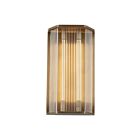 Kuzco Lighting WV339216VBCR Sabre 14W Verre strié et laiton vieilli LED Lampe de salle de bain