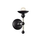 Kuzco Lighting WV343104MBCN Nadine 1-lumière 60W Noir mat et coton Lampe de salle de bain