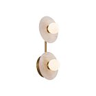 Kuzco Lighting WV346214VBAR Dahlia 7W Laiton vieilli et albâtre LED Lampe de salle de bain