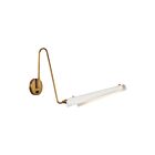 Kuzco Lighting WV347104MWVB Osorio 6W Blanc mat et laiton vieilli LED Lampe de salle de bain