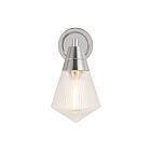 Kuzco Lighting WV348106PNPG Willard 1-lumière 60W Nickel poli et verre prismatique Lampe de salle de bain