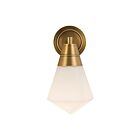Kuzco Lighting WV348106VBOP Willard 1-lumière 60W Laiton vieilli et verre opale mat Lampe de salle de bain