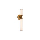 Kuzco Lighting WV348118VBFR Edwin 13W Laiton vieilli et verre strié dépoli LED Lampe de salle de bain