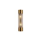 Kuzco Lighting WV348218VBPG Willard 2-lumières 120W Laiton vieilli et verre prismatique Lampe de salle de bain