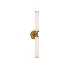 Kuzco Lighting WV348222VBFR Edwin 15W Laiton vieilli et verre strié dépoli LED Lampe de salle de bain