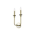Kuzco Lighting WV351502VB Peabody 2-lumières 120W Laiton vieilli Lampe de salle de bain