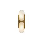 Kuzco Lighting WV357214VBAR Odin 2-lumières 120W Laiton vieilli et albâtre Lampe de salle de bain