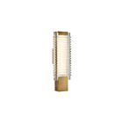 Kuzco Lighting WV374118VBCR Alai 15W Laiton vieilli et verre strié transparent LED Lampe de salle de bain