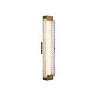Kuzco Lighting WV374225VBCR Alai 29W Laiton vieilli et verre strié transparent LED Lampe de salle de bain