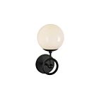 Kuzco Lighting WV407306MBGO Fiore 1-lumière 60W Noir mat et verre opale lustré Lampe de salle de bain