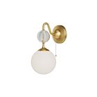 Kuzco Lighting WV415306BGOP Celia 1-lumière 60W Or brossé et verre opale Lampe de salle de bain