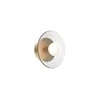 Kuzco Lighting WV417510BGCR Hera 9W Or brossé et verre strié transparent LED Lampe de salle de bain