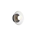 Kuzco Lighting WV417510MBCR-UNV Hera 9W Noir mat et verre strié transparent LED Lampe de salle de bain