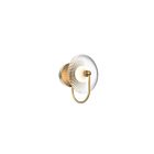 Kuzco Lighting WV417801BGCR-UNV Hera 9W Or brossé et verre strié transparent LED Lampe de salle de bain