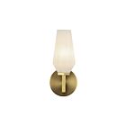 Kuzco Lighting WV424110BGOP Krysta 1-lumière 40W Or brossé et verre opale mat Lampe de salle de bain