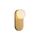 Kuzco Lighting WV425112BGOP Ariel 1-lumière 40W Or brossé et verre opale Lampe de salle de bain